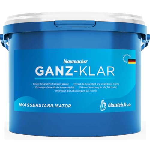 BLAUTEICH blaumacher GANZ-KLAR – Grundpflegemittel für klare Teiche, reduziert Algenwachstum, verbessert Wasserqualität – einfache Anwendung für sauberes Teichwasser (2 kg) von BLAUTEICH