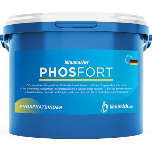 BLAUTEICH blaumacher PHOSFORT Phosphatbinder - ganzjährig anwendbare Teichpflege zur dauerhaften Phosphatbindung und Algenvorbeugung im Teich Pflanzenteich Fischteich Koiteich (2 kg) von BLAUTEICH