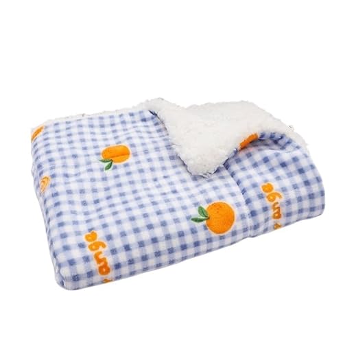 BLBTEDUAMDE Gemütliche Hundedecke: Haustierdecke for mittelgroße Hunde und Katzen, Hundedecken waschbar, weich, fusselfrei(Carrot Blue-White,M-45x65cm) von BLBTEDUAMDE