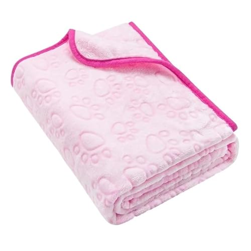 BLBTEDUAMDE Gemütliche Hundedecke: Haustierdecke for mittelgroße Hunde und Katzen, Hundedecken waschbar, weich, fusselfrei(Pink,L) von BLBTEDUAMDE