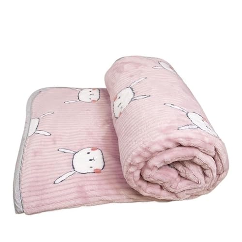 BLBTEDUAMDE Gemütliche Hundedecke: Haustierdecke for mittelgroße Hunde und Katzen, Hundedecken waschbar, weich, fusselfrei(Pink Bunny,Middle puppie50x70cm) von BLBTEDUAMDE