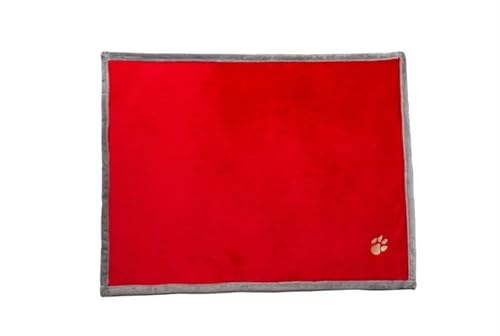 BLBTEDUAMDE Gemütliche Hundedecke: Haustierdecke for mittelgroße Hunde und Katzen, Hundedecken waschbar, weich, fusselfrei(Red,L 77x53CM) von BLBTEDUAMDE