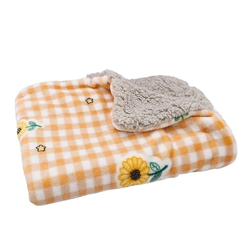 BLBTEDUAMDE Gemütliche Hundedecke: Haustierdecke for mittelgroße Hunde und Katzen, Hundedecken waschbar, weich, fusselfrei(Sunflower-Grey,L-70X95cm) von BLBTEDUAMDE