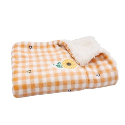 BLBTEDUAMDE Gemütliche Hundedecke: Haustierdecke for mittelgroße Hunde und Katzen, Hundedecken waschbar, weich, fusselfrei(Sunflower-White,S-40x55cm) von BLBTEDUAMDE