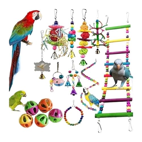 BLBTEDUAMDE Vogelspielzeug for Käfigvögel: Futtersuchspielzeug for Sittiche, Vogelspielzeug, Nymphensittichspielzeug, Futtersuchspielzeug for Vögel(15Pcs) von BLBTEDUAMDE