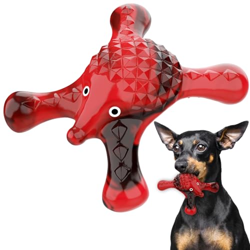 BLESQU Hundespielzeug für aggressives Kauen, Rot mit Schwarz von BLESQU