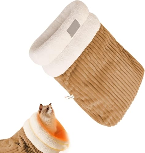 BLLMTEAR Schlafsack for Katzen, Weiche und Warme Katzenschlafsack Flauschig, Katzenbett flauschig, Kuschelhöhle Katze, Katzenhöhle Warm, Katzensack zum Schlafen, Cat Winter Sleeping Bag(#2,L) von BLLMTEAR