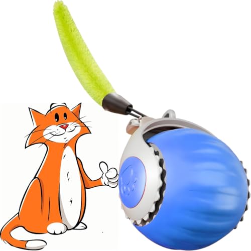 BLOOOK Interaktives Katzenspielzeug Selbstbeschäftigung,Magic Ball Katzen Katzenbälle,Interactive Cat Toy,Katzenspielzeug Maus,Katzenzubehör Indoor,Katzen Sachen (Blau) von BLOOOK