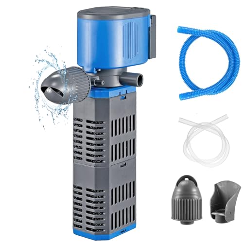 BLOTFISH Aquariumfilter für 40-150 Gal, tauchfähige interne Aquariumfilter 23 W einstellbarer Luftstrom Luftpumpe leise machen Wellen von BLOTFISH