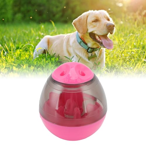 BLSYHDH Pet Slow Feeder Ball, Haustier-Trainingsspielzeug, Tierfutter- und Leckerli-Ausgabeball, Interaktives Gedächtnistraining, Langsames Feeder-Puzzle für Hunde, Reduziert Langeweile und(Rosa) von BLSYHDH