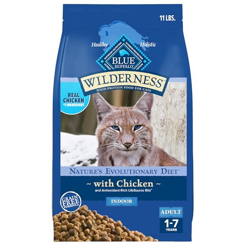 Blue Buffalo Wilderness natürliches Trockenfutter für ausgewachsene Katzen, mit hohem Proteinanteil, Huhn von BLUE WILDERNESS