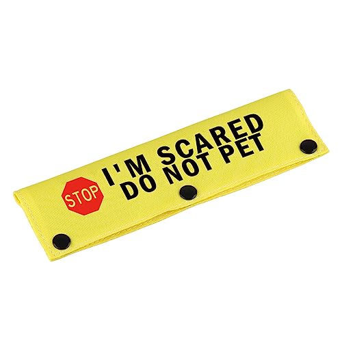 Lustige Hundeleine, mit Aufschrift "I'm Scared Do Not Pet" (I'm Scared Do Not Pet-YE Sleeve) von BLUPARK