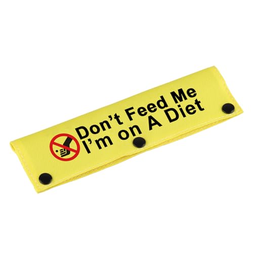 Lustige Hundeleine mit Aufschrift "Don't Feed Me I'M On A Diet", mit Warnmarke, Geburtstagsgeschenk von BLUPARK