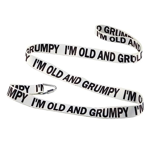 Lustige Hundeleine mit der Aufschrift "I'm Old and Grumpy" (I'm Old and Grumpy-WH) von BLUPARK