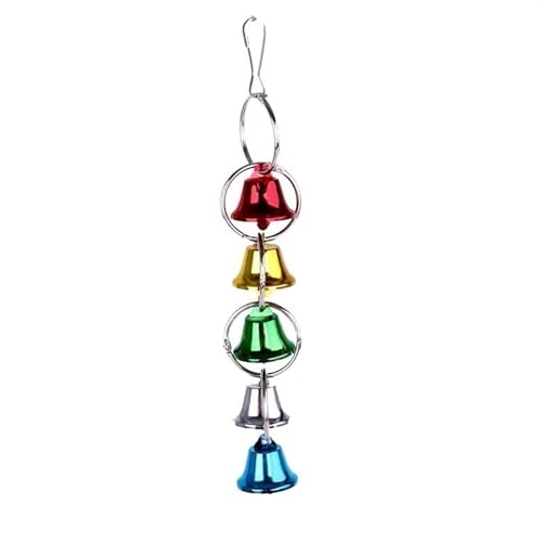 BMOZRM Vogelspielzeug, Wellensittich Spielzeug, Kleiner Vogel, Tintenfischknochen, Kalzium-Schaukelring, Nymphensittich Spielzeug Zubehör, Utensilien(Color:Bell,Size:L) von BMOZRM