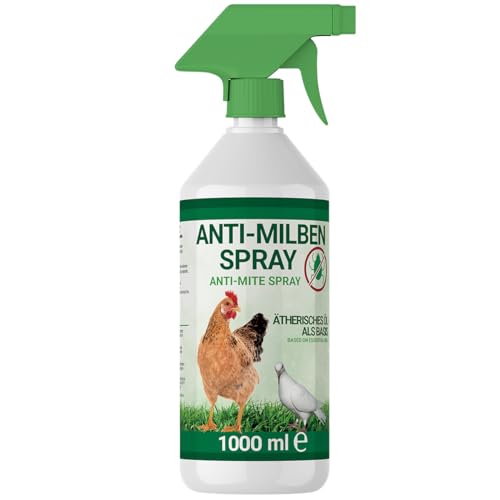 1000ml Milbenspray für Geflügel wie Hühner & Vögel - Sofort & Langfristig gegen Parasiten, bei Akut & Vorbeugung (1x 1000ml) von BMUT