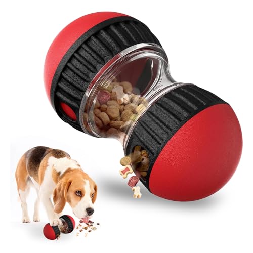 BNGXR Rolling Feeder Hundespielzeug, Slow Feeder für Hunde zur Verbesserung der Verdauung, Interaktives Hundespielzeug Unzerstörbares, Unterhaltsames Snackspender für Hunde Puzzle-Spielzeug von BNGXR