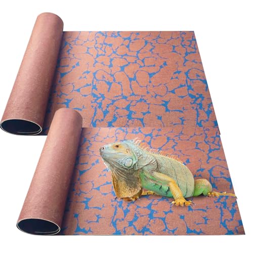 BNOSDM 2 Stück Reptilien-Teppichmatte Terrariumeinlage Bettwäsche Reptilienkäfig Matte Zubehör für Schildkröte Eidechse Leopard Gecko Schlange Chamäleon 60 x 40 cm von BNOSDM