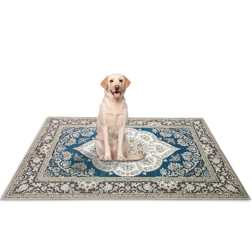 BNOSDM Hunde-Laufgittermatte, 160 x 119 cm, groß, wiederverwendbar, Bodenschutz, waschbar, rutschfest, Hundetrainingsmatte für Hund, Katze, Kaninchenkiste, Käfig und Zwinger von BNOSDM