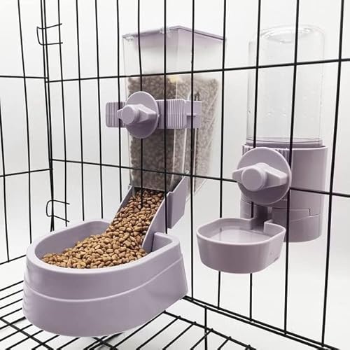 BNOSDM Automatischer Futterspender und Wasserspender für Kaninchen, Schwerkraft-Futterstation zum Aufhängen, selbstdosierender Futterspender für Frettchen, Meerschweinchen, Chinchillas, Kätzchen von BNOSDM