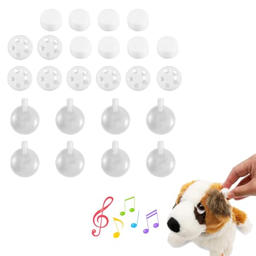 24 Stück Spielzeug Quietscher, Pet Baby Spielzeug Squeaker, Quietscher RasselBällen, Rasselkugeln, Rasselbälle, Rasseldosen, Rasselkugeln Zum Einnähen für Hund Haustier Baby Spielzeug Noise Maker von BNOYONERAS