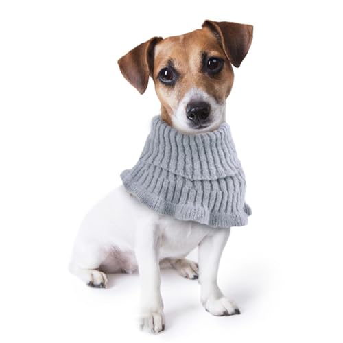 Hund Snood Ohrenwärmer für Hunde Beruhigende Ohrenschützer Für Hunde Ohrenschützer Hund Hundeschal für Hundehals Hals und Ohrenwärmer für Hunde Haustierhaube für Outdoor-Reisen 25 x 16 cm (Grau) von BNOYONERAS