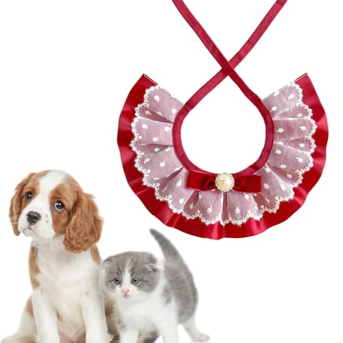 Weihnachts-Halsband für Hunde und Katzen, verstellbares Katzenschal, Samtschleife, Weihnachts-Hundehalstücher, niedliche Schals, Halskette, Umhängeband für Weihnachten, Party, Neujahr, lustiges von BNOYONERAS