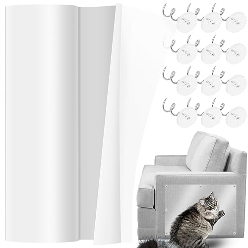 Katzen Anti-Scratch Tape 17 × 197inch transparente PVC Anti-Katzen-Kratzerprotektor unsichtbarer Selbstklebender schälbares Katzentraining-Schutzband für Bettleder Sofa-Türstühle BOBASH von BOBASH