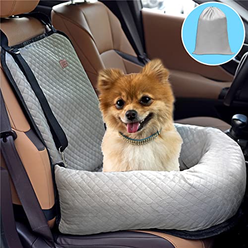 BCOCHAO Hunde-Autositz, Haustier-Sitzerhöhung, Sicherheits-Autositz, der Hundesitz ist sicher und bequem und kann zur einfachen Reinigung zerlegt werden (Beige) von BCOCHAO
