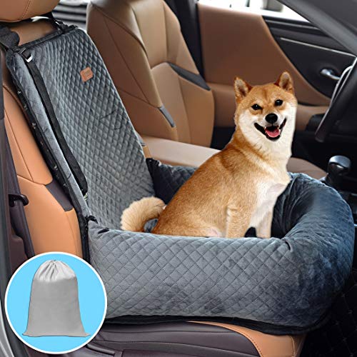 BOCHAO Dog Car Seat Pet Booster Seat Pet Travel Safety Car Seat,The Dog seat Made of Materials is Safe and Comfortable, and can be Disassembled for Easy Cleaning (Gray) von BCOCHAO