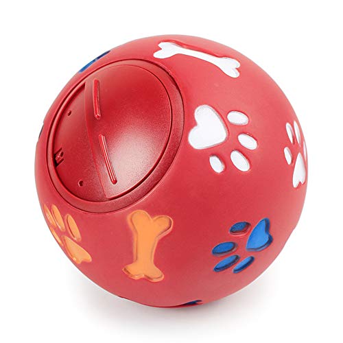 BOENTA Futterball für Hunde Hunde Interaktives Spielzeug Chuckit Bälle für Hunde Hund behandeln Spielzeug Puzzle Haustier-Spielball Hundekugeln Tough Red,L von BOENTA