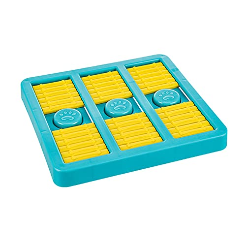 BOENTA Futternapf Hund Futternapf Katze Katzen Puzzle Feeder Bloat Stop Hundenapf Slow Feeder Fressnapf Dog Treat Puzzle Spielzeug Puzzleschalen für Hunde Blue von BOENTA