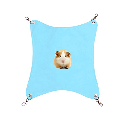 BOENTA Hängematte Katze Ratten Zubehör Kleines Haustierbett Rattenkäfig Zubehör Hamster-Hängematte Rattenbett Kätzchenbett Katzenbetten Kaninchenbett Blue,l von BOENTA