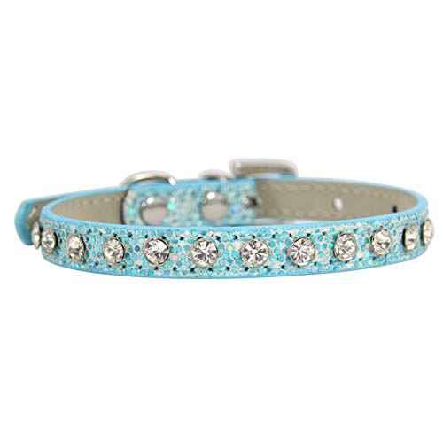 BOENTA Halsband Hunde Klein Katzen Halsband Hunde Halsbänder Hund Halsbänder Leder Hund Kragen Große Hunde Kleine Hund Halsbänder S,Blue von BOENTA