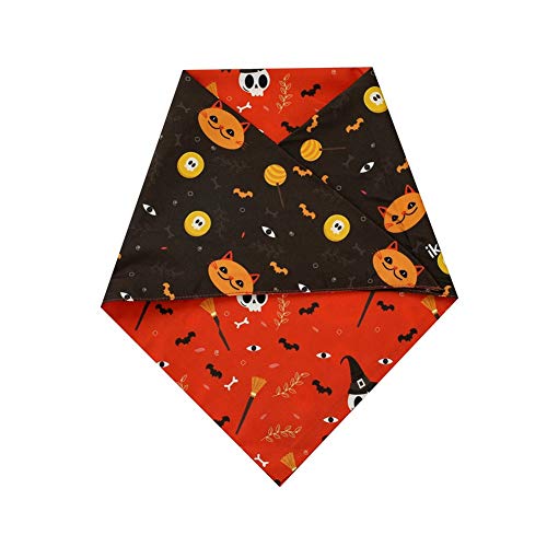 BOENTA Halstuch Hund katzenhalstuch Hundezubehör für kleine Hunde Halloween Hund Bandana Bandana für Hund Halloween Hund Halstuch Mohn Hund Bandana 68X17,red von BOENTA