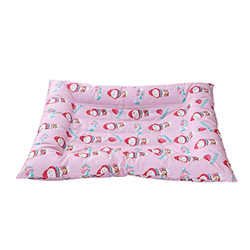 BOENTA Hund Kühlmatte Kühlmatte Hunde Coole Matte für Hund Haustier Mat Kühlende Hundematte Kühlkissen für Hunde Katze Mat Cooles Hundebett Kistenmatte Strawberry von BOENTA