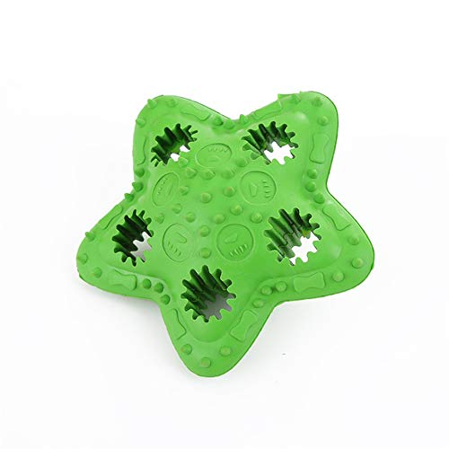 BOENTA Hunde Interaktives Spielzeug Haustier Ball Spielzeug Hundebiss Spielzeug Haustier-Festlichkeits-Ball Interaktiver Ball Hund behandeln Spielzeug Starfish-Green von BOENTA