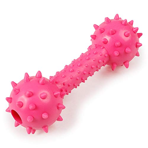 BOENTA Hunde Interaktives Spielzeug Haustier Spielzeug Pet Play Toy Hund interaktives Spielzeug Hundebiss Spielzeug Molares Hundespielzeug Dumbbell-pink von BOENTA