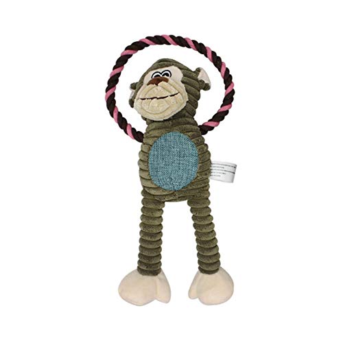 BOENTA Hunde Interaktives Spielzeug Hunde Plüschspielzeug Spielzeug für kleine, mittelgroße Hunde Pet Play Toy Hundebiss Spielzeug Monkey von BOENTA