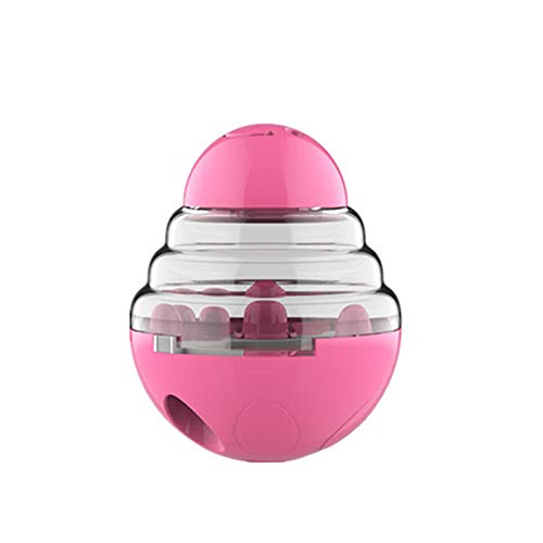 BOENTA Hunde Interaktives Spielzeug Leckerli Ball Hundespiel & Training Spielzeug Hundebiss Spielzeug Tiernahrung Ball Dispenser Pink von BOENTA