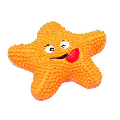 BOENTA Hunde Kauspielzeug Hunde Quietschspielzeug Waschbares Spielzeug Haustier interaktives Spielzeug Hundezähne Spielzeug Pet Play Toy Haustierzubehör Starfish von BOENTA