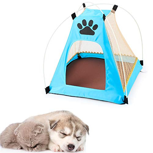 BOENTA Hunde Zelt haustierzelt Indoor Hundehütte Katzenzelte für Hauskatzen Hundezeltbett Hund Sonnenschirm Welpenhaus Hundehaus Innenbett Blue von BOENTA