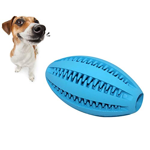 BOENTA Hundeball Kleine Hunde Hunde Interaktives Spielzeug Tiernahrung Ball Dispenser Hundegummibälle Spender Pet Feeder Ball Hundekugeln Tough Blue von BOENTA