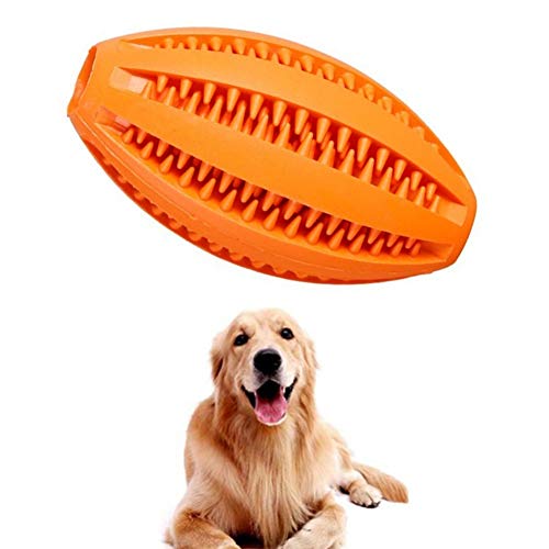 BOENTA Hundeball Kleine Hunde Hunde Interaktives Spielzeug Tiernahrung Ball Dispenser Hundegummibälle Spender Pet Feeder Ball Hundekugeln Tough orange von BOENTA