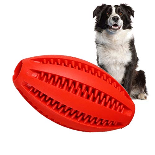 BOENTA Hundeball Kleine Hunde Hunde Interaktives Spielzeug Tiernahrung Ball Dispenser Hundegummibälle Spender Pet Feeder Ball Hundekugeln Tough red von BOENTA