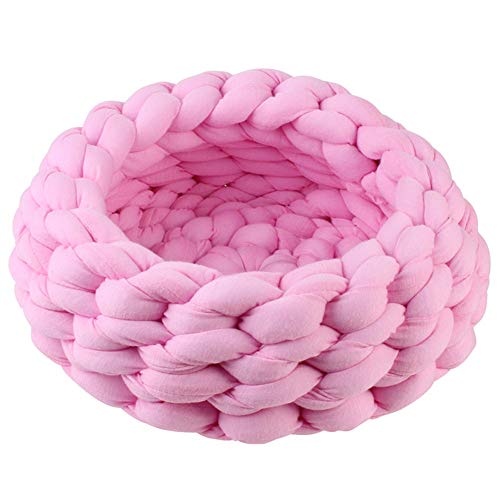 BOENTA Hundebett Hundehaus Für Drinnen Katzenschlafsack Haustier-Innenhaus Hundeschlafsäcke Haustierbetten Für Hunde Tragbares Hundebett 40cm,pink von BOENTA