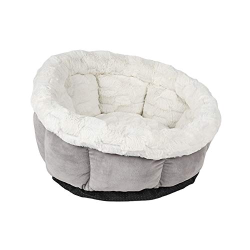 BOENTA Hundebett Hundehaus Für Drinnen Tierarztbett Für Hunde Haustier-Innenhaus Hund Schlafsofa Flauschiges Hundebett Plüsch Hundebett Hundeschlafsäcke 48X49,Grey von BOENTA