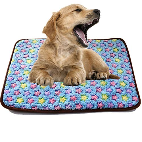 BOENTA Hundedecken Hundedecke Luxus Hundebett Haustier-Auflage Weiches Tierarztbett Hundebettwäsche Welpenbett Haustierbett Flauschige Katze Mat Blue,m von BOENTA