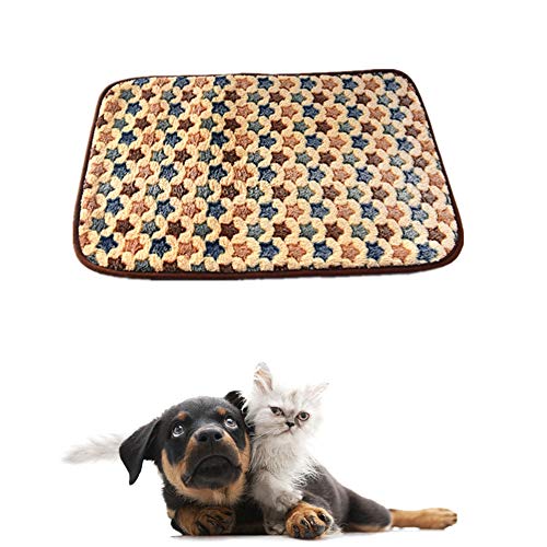 BOENTA Hundedecken Hundedecke Luxus Hundebett Haustier-Auflage Weiches Tierarztbett Hundebettwäsche Welpenbett Haustierbett Flauschige Katze Mat Yellow,l von BOENTA