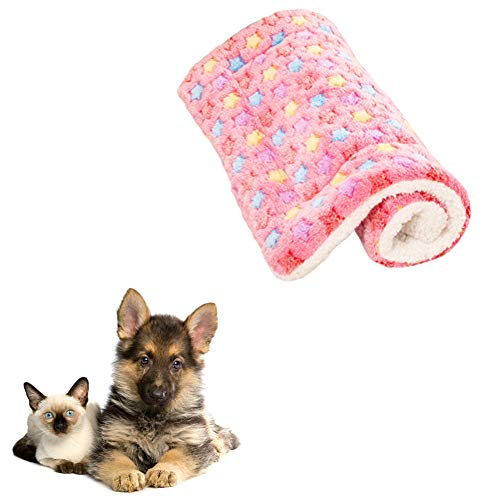 BOENTA Hundedecken Waschbar Katzendecke Flauschige Katze Mat Warme Hundedecke Hundekiste Bett Hundebettwäsche Kätzchenbett Hundekiste Mat Weiche Decke pink,m von BOENTA